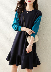 French Navy fashion Sweatshirt Street dress Winter