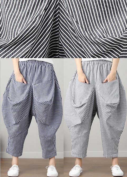 French Striped Harem Oversize Pants Trousers Summer - bagstylebliss