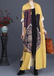 French Yellow Silk Long Spring Dress - bagstylebliss