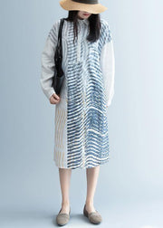 French black striped clothes Women lapel patchwork short Dress - bagstylebliss