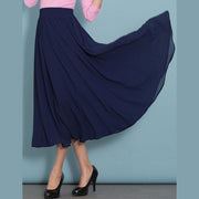 French blue chiffon dress big hem Dresses summer Dress - bagstylebliss