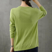 French green blouses for women o neck long sleeve short fall blouse - bagstylebliss