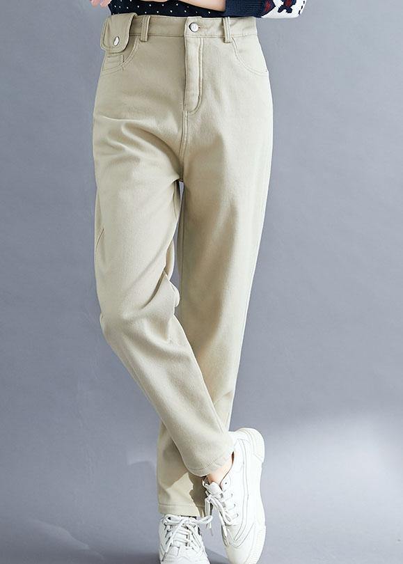 French khaki trousers trendy plus size spring pockets pattern shorts - bagstylebliss