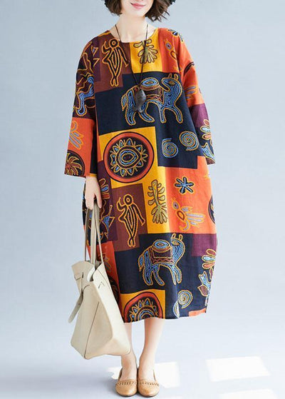 French o neck pockets linen dresses Fashion Ideas print Dresses - bagstylebliss