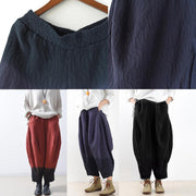 Gradient blue harem pants boho linen pants loose trousers plus size