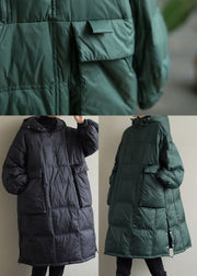 Green Pockets Fine Cotton Filled Zip Up Winter coats