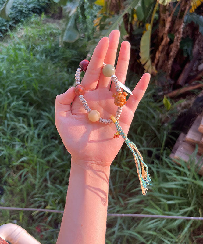 Handmade Beading Bodhi Rat Tassel Chain Bracelet