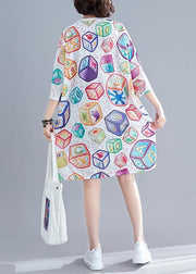 Handmade Cartoon print Cotton clothes half sleeve daily summer Dress - bagstylebliss