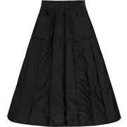 High Waist Skirt Fashion New Women Elastic Waist Black 2021 Winter Pocket Goddess Fan Casual Style Loose Skirt ( Limited Stock) - bagstylebliss