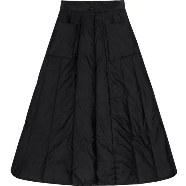 High Waist Skirt Fashion New Women Elastic Waist Black 2021 Winter Pocket Goddess Fan Casual Style Loose Skirt ( Limited Stock) - bagstylebliss