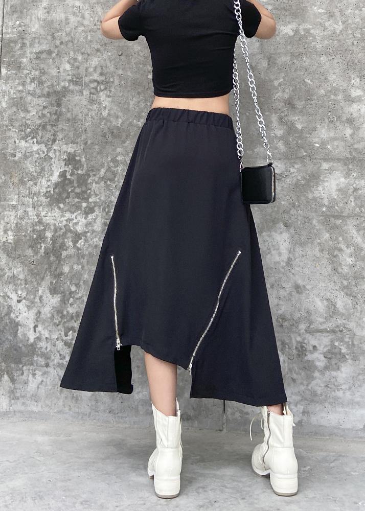 Irregular skirt female summer a-line skirt in the long section of large size elastic waist wild casual skirt - bagstylebliss