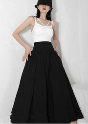 Italian Black High Waist Cinched  Skirts Summer - bagstylebliss