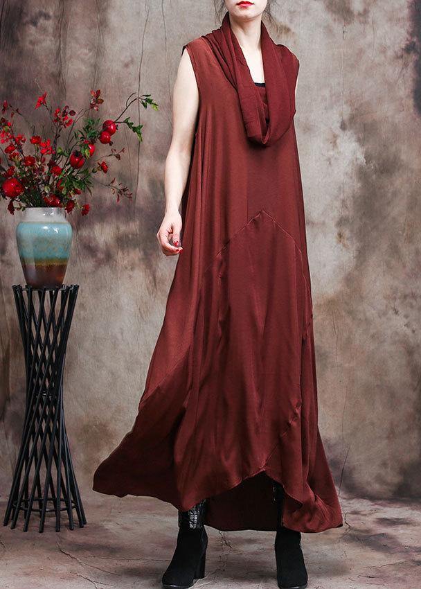 Luxy Chocolate Long Silk Dresses - bagstylebliss