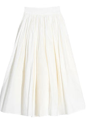 Italian White zippered Patchwork tulle Summer Skirt - bagstylebliss