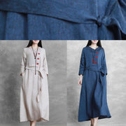Italian blue fine box coat Fabrics o neck tie waist jackets - bagstylebliss