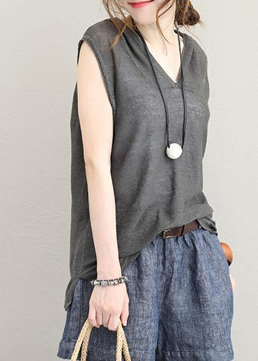 Italian hooded cotton shirts women design dark gray shirts summer - bagstylebliss