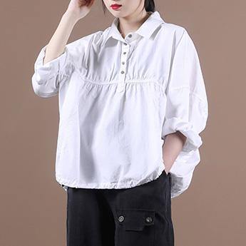Italian lapel Cinched top silhouette Outfits white blouse - bagstylebliss