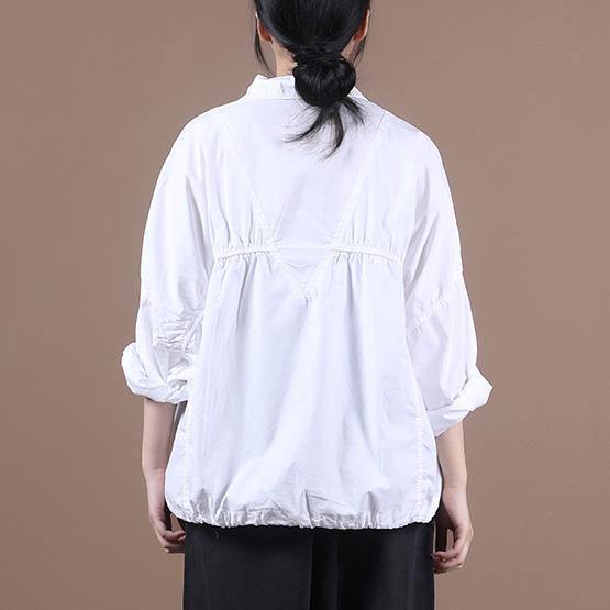 Italian lapel Cinched top silhouette Outfits white blouse - bagstylebliss