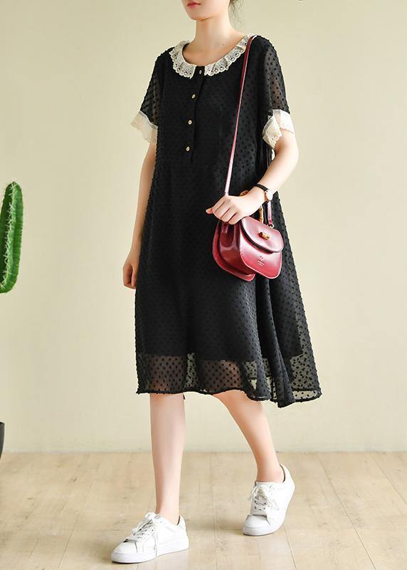 Italian o neck baggy dresses Inspiration black Dresses - bagstylebliss