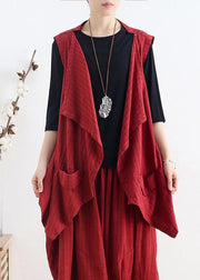 Italian v neck asymmetric linen summer shirts Outfits red shirt - bagstylebliss