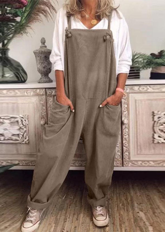 Cozy Khaki Jumpsuits Overalls Women