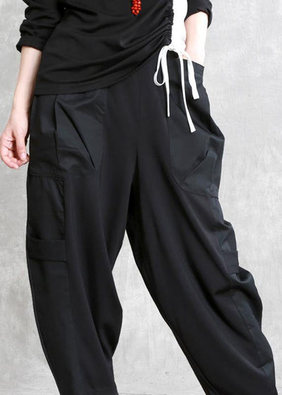 Literary personality wide-leg pants women solid spring loose casual pants - bagstylebliss
