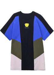 Loose Color block Loose Casual Maxi Dress Summer - bagstylebliss