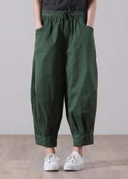 Loose Khaki tie waist Pockets Harem Pants Summer Cotton - bagstylebliss