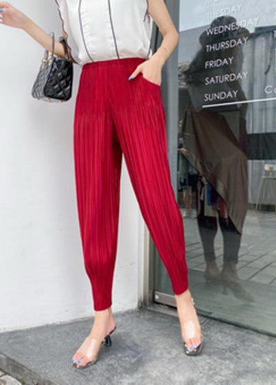 Loose Red Radish trousers Elastic Waist Pants Summer - bagstylebliss