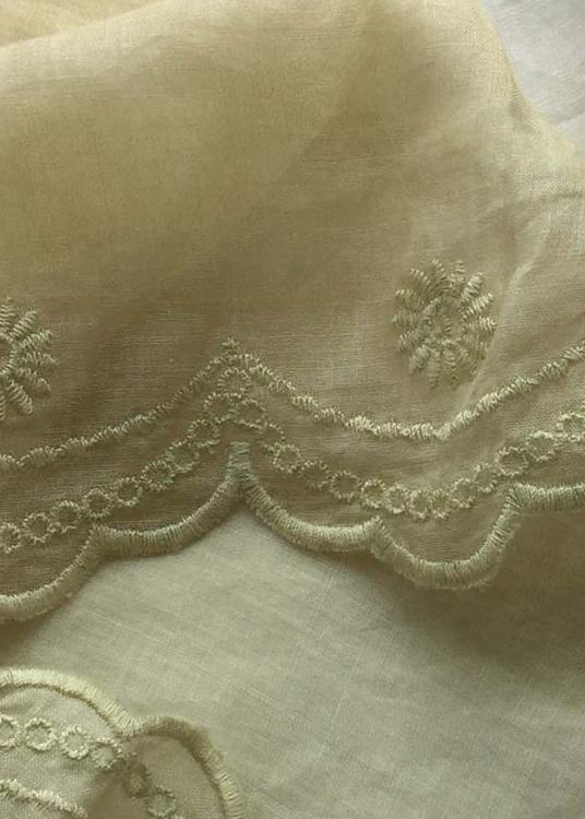 Loose Summer Casual White Embroidery Shape Elastic Waist Pant - bagstylebliss