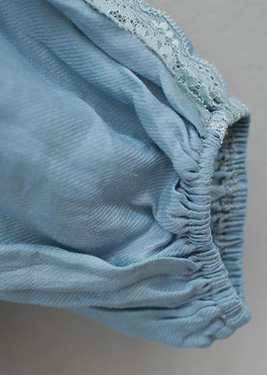 Loose khaki linen clothes lace patchwork loose v neck tops - bagstylebliss