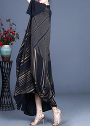 Luxury Black Striped Button Patchwork Coat Summer - bagstylebliss