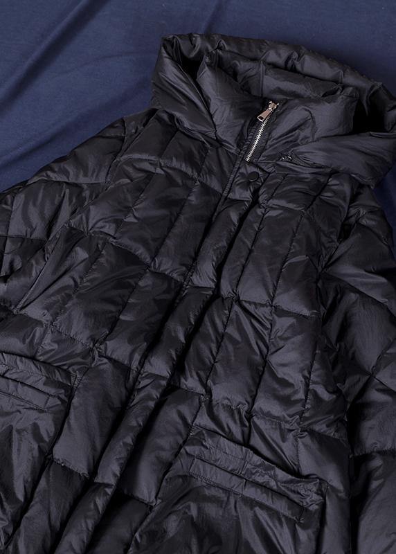 Luxury black warm winter coat plus size womens parka hooded zippered  coats - bagstylebliss