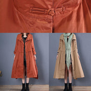 Luxury casual maxi coat fall coat red low high design outwear - bagstylebliss