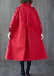 Luxury plus size clothing long jackets fall Ruffled drawstring zippered coat - bagstylebliss