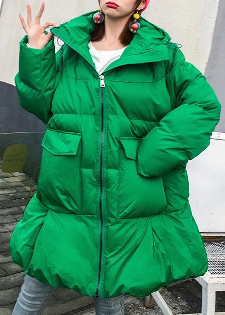 Luxury plus size snow jackets hooded coats green winter women parka - bagstylebliss