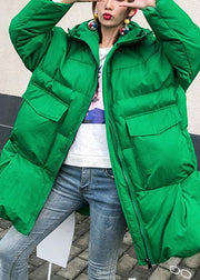 Luxury plus size snow jackets hooded coats green winter women parka - bagstylebliss