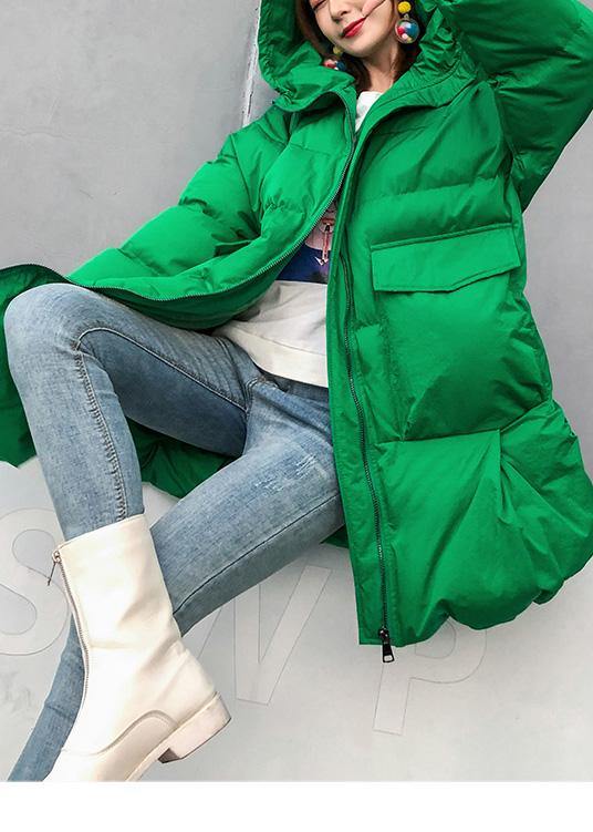 Luxury plus size snow jackets hooded coats green winter women parka - bagstylebliss