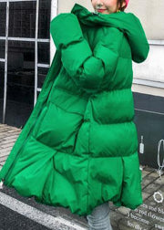 Luxury plus size snow jackets hooded coats green winter women parka - bagstylebliss