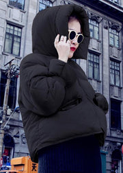 Luxury plus size womens parka overcoat beige hooded thick duck down coat - bagstylebliss