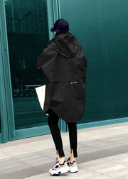 Luxury plus size womens parka overcoat black hooded pockets down coat winter - bagstylebliss