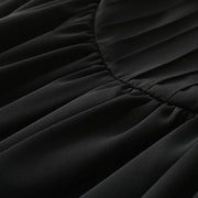 Modern Black Long Sleeve Cotton O-Neck Spring Long Dresses - bagstylebliss