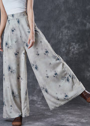 Modern Elastic Waist Tie Dye Cotton Wide Leg Pants Fall