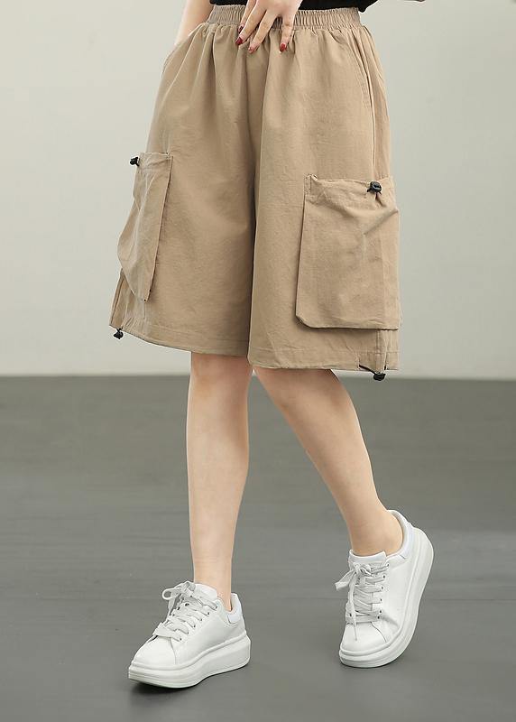 Modern Khaki Pockets hot pants Summer - bagstylebliss