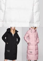 Modern White hooded drawstring fashion Winter Duck Down coat