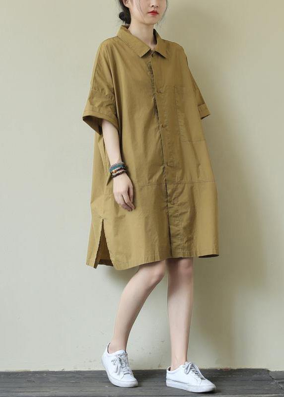 Modern Yellow Summer Dresses Cotton Clothes - bagstylebliss