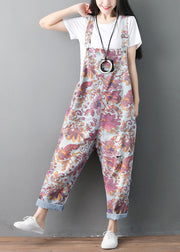 Moderner Taschen-Print zerrissener Jeans-Jumpsuit Spring