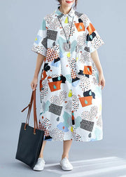 Modern prints cotton clothes big pockets Dresses summer Dress - bagstylebliss