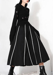 Natural Black Pockets High WaistA Line Skirt Summer - bagstylebliss