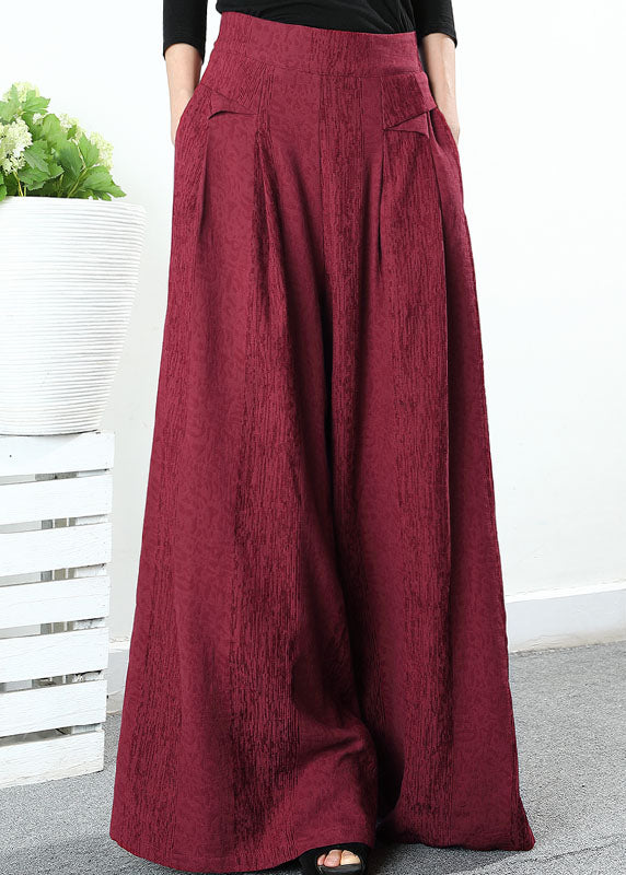 Natural Green Pockets Straight Wide Leg Winter Pants